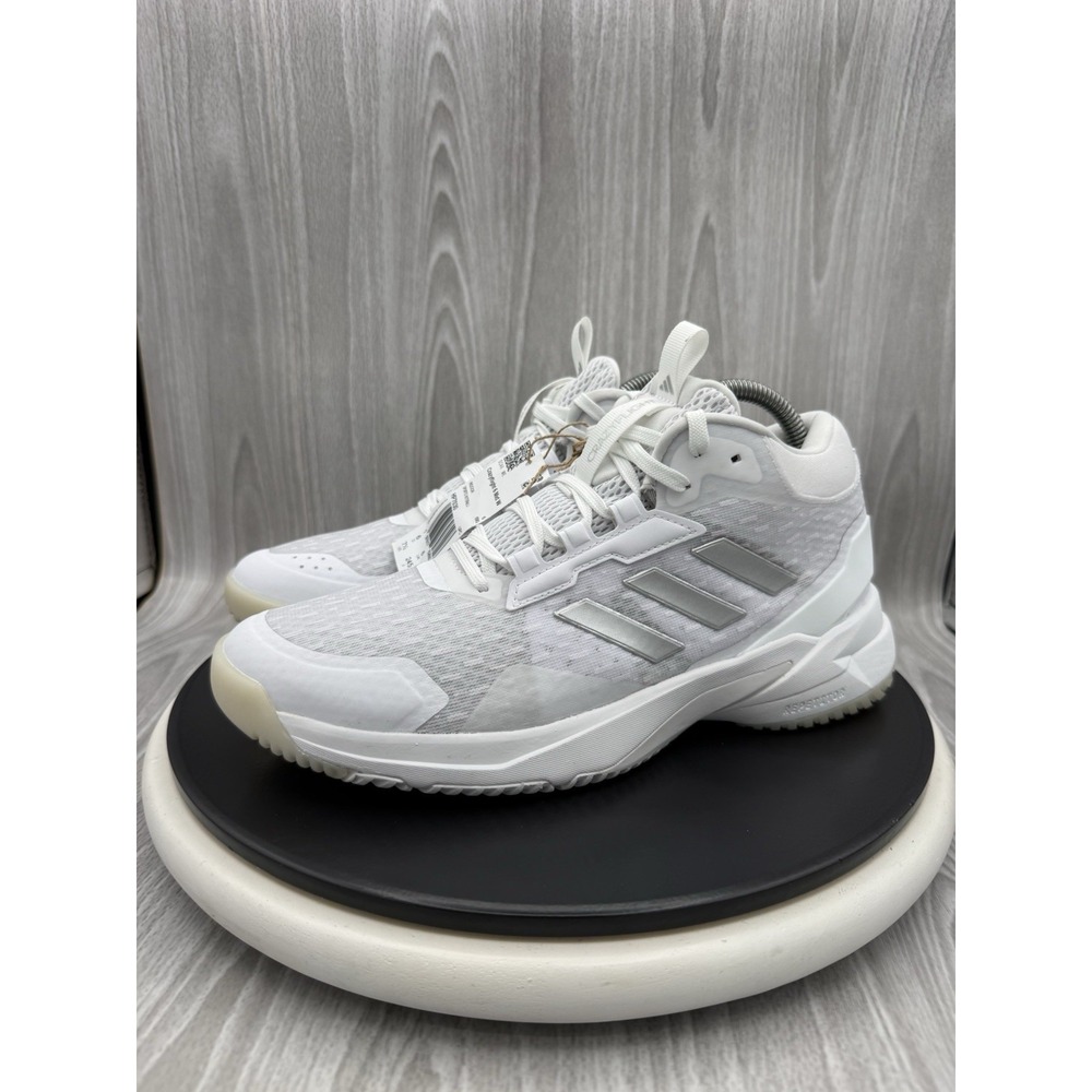 Adidas Crazyflight 6 Mid Womens Size 8.5 Volleyball Shoes White Silver HP7030